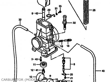 CARBURETOR (MODEL G) - RM250 1986 (G)
