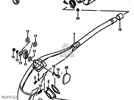 MUFFLER - RM250 1986 (G)