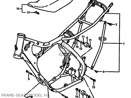 FRAME-SEAT (MODEL H) - RM250 1986 (G)