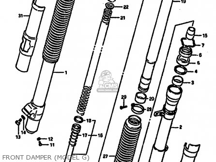 FRONT DAMPER (MODEL G) - RM250 1986 (G)