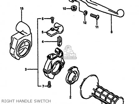 RIGHT HANDLE SWITCH - RM250 1986 (G)