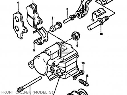 FRONT CALIPER (MODEL G) - RM250 1986 (G)