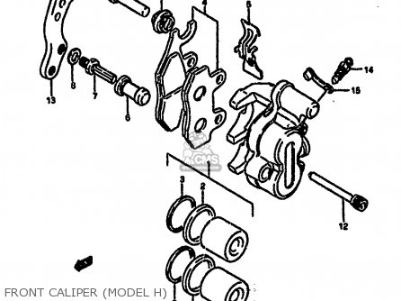 FRONT CALIPER (MODEL H) - RM250 1986 (G)