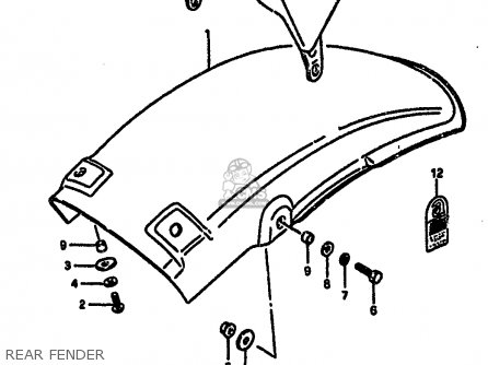 REAR FENDER - RM250 1986 (G)