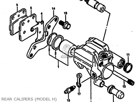 REAR CALIPERS (MODEL H) - RM250 1986 (G)
