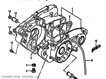 CRANKCASE (MODEL G) - RM250 1986 (G)