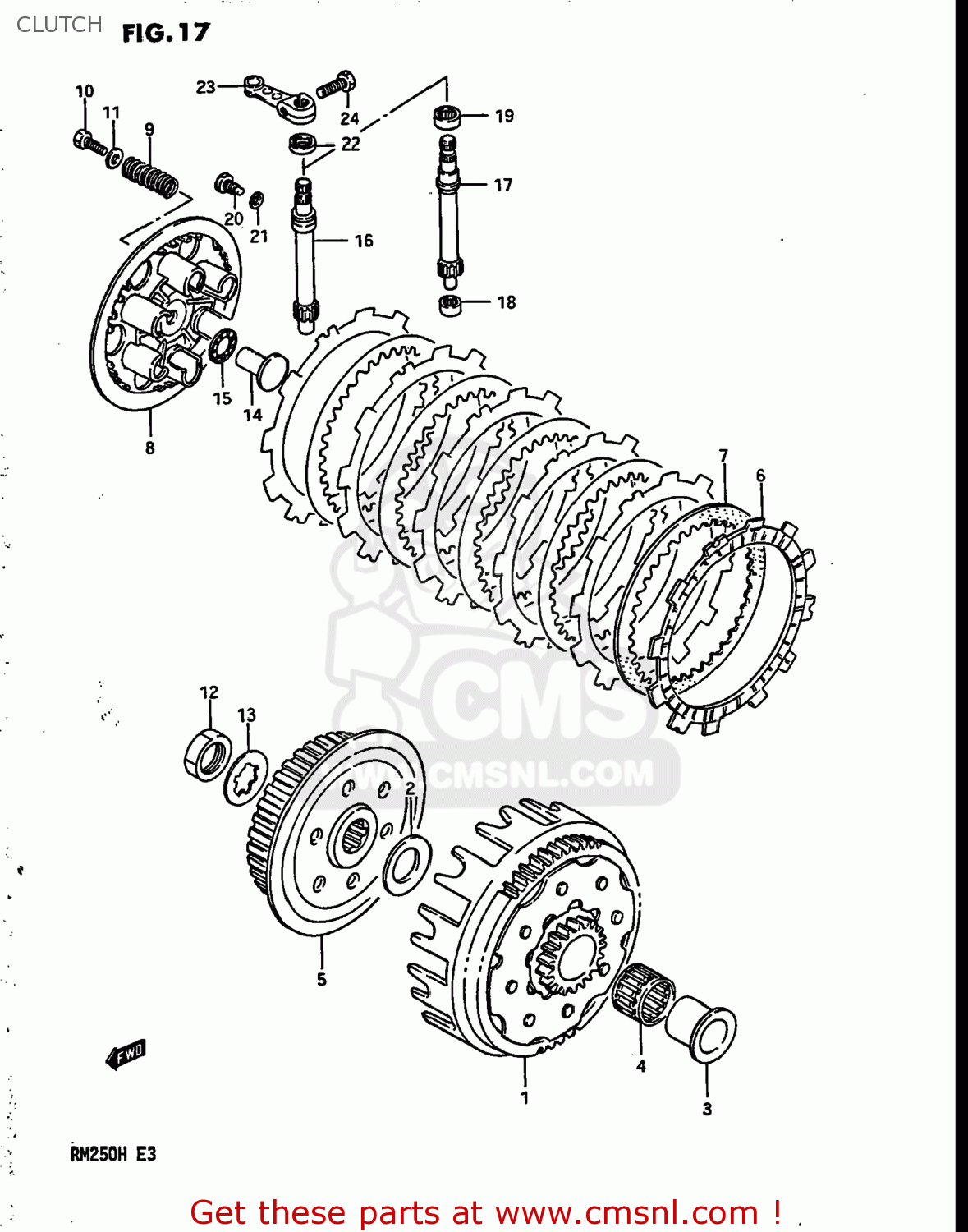 Suzuki Rm250 1987 H Usa E03 Clutch Buy Original Clutch Spares Online