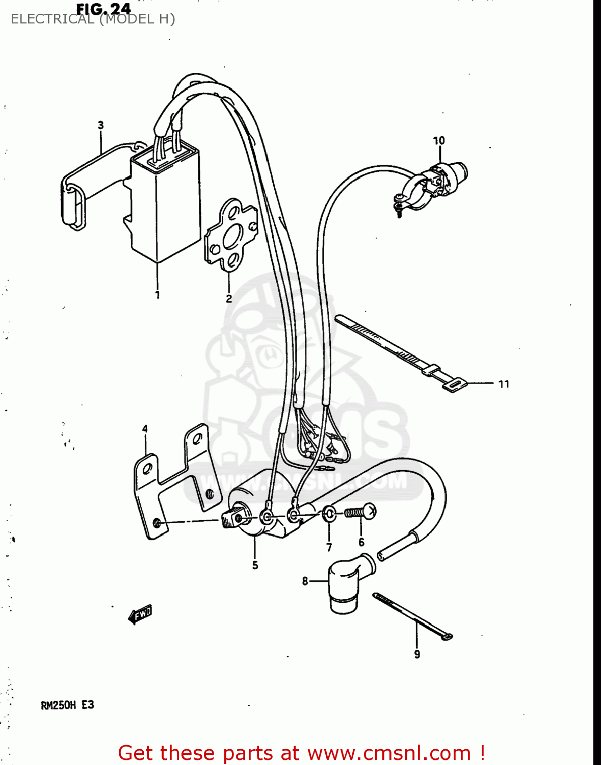 Suzuki Rm250 1987 H Usa E03 Electrical Model H Buy Original Electrical Model H Spares