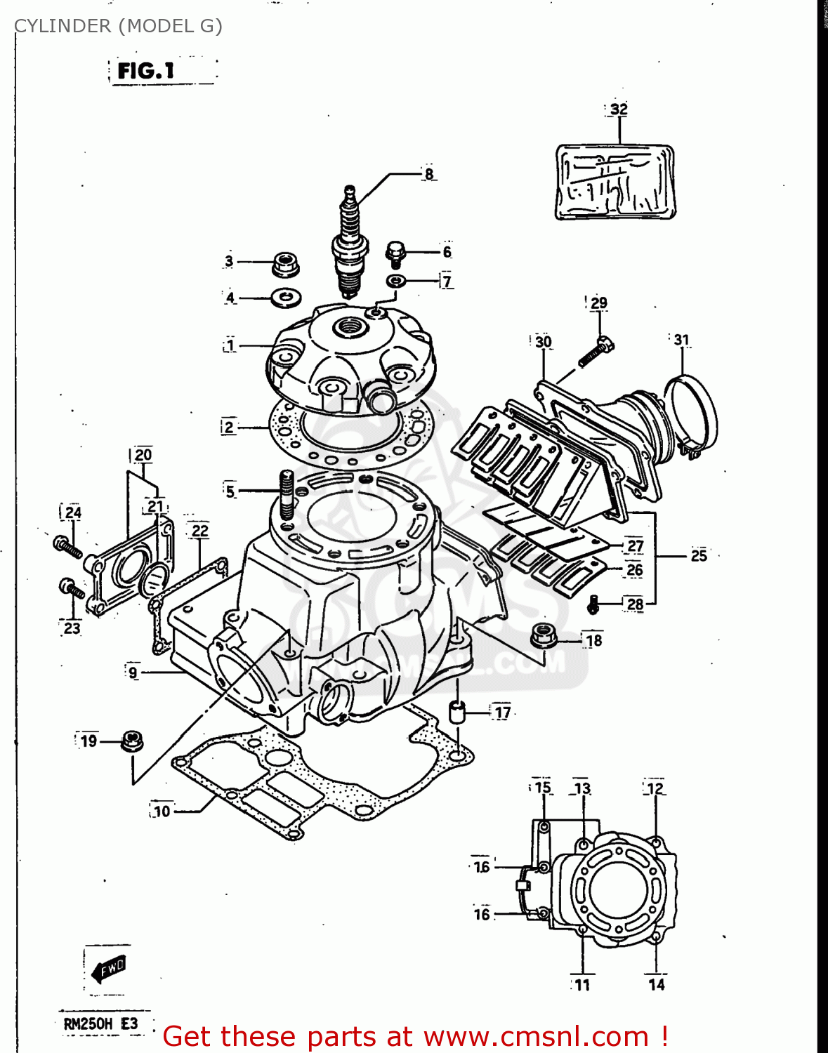 CYLINDER (MODEL G) RM250 1987 (H) USA (E03)