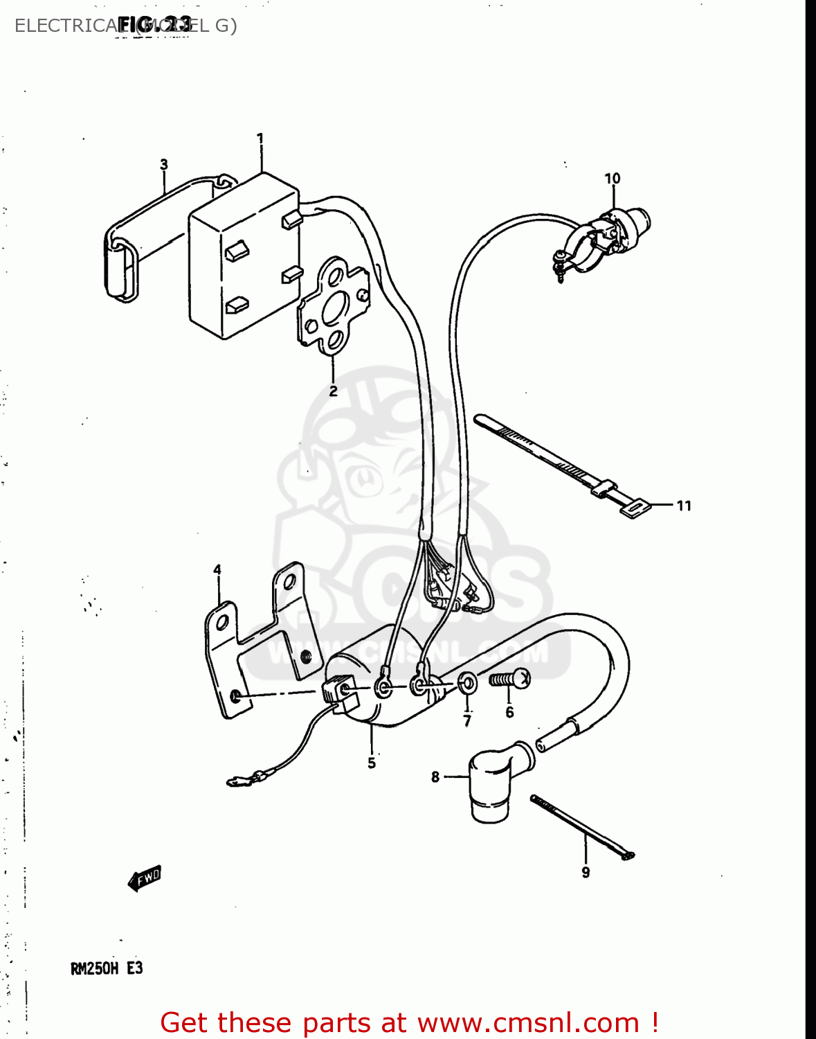 ELECTRICAL (MODEL G) RM250 1987 (H) USA (E03)