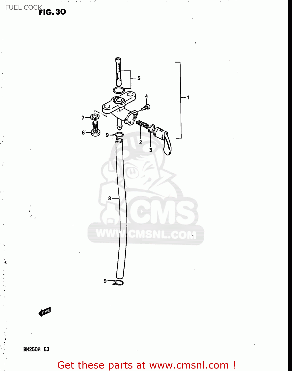 FUEL COCK RM250 1987 (H) USA (E03)