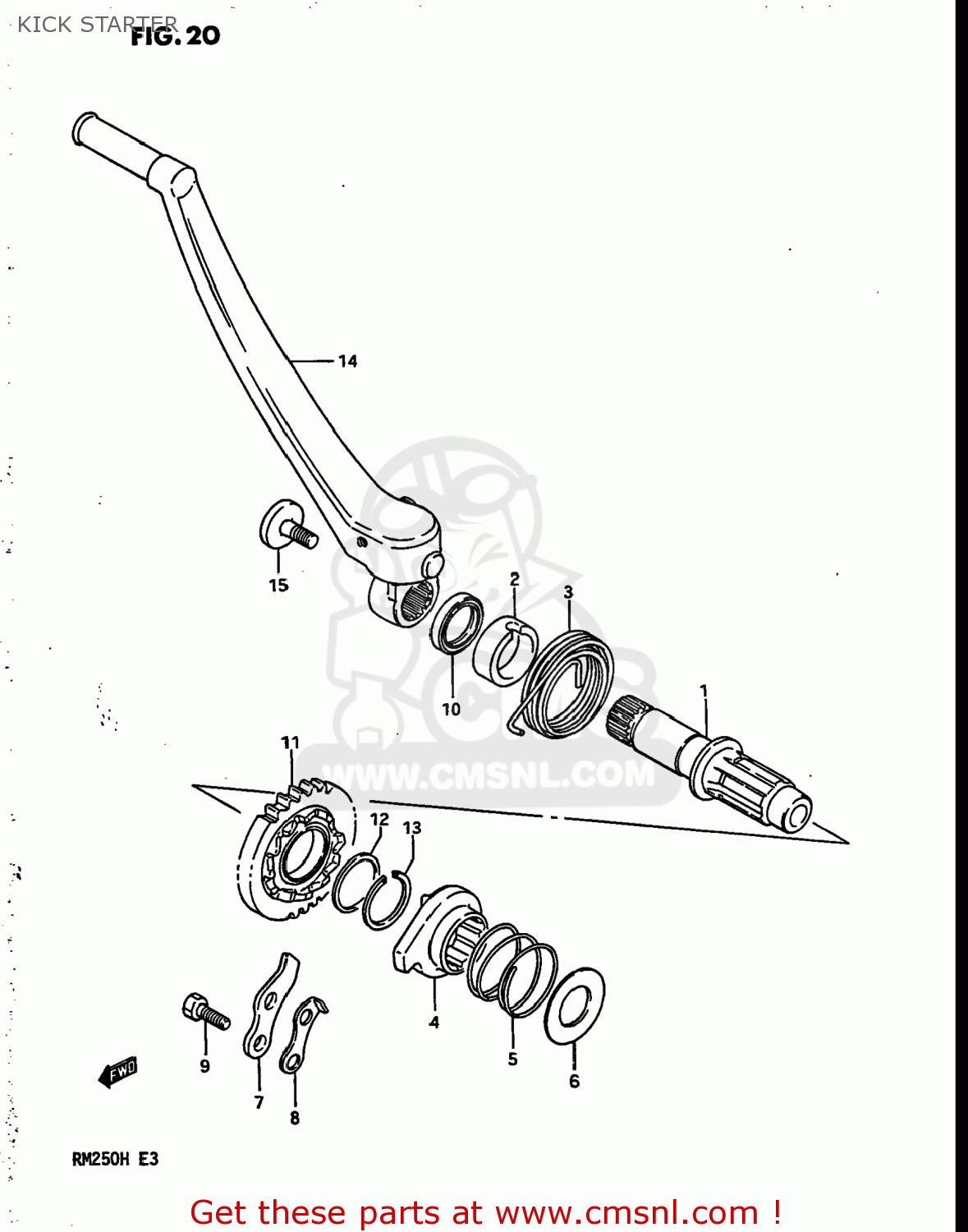 KICK STARTER RM250 1987 (H) USA (E03)
