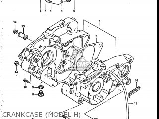 CRANKCASE (MODEL H) - RM250 1987 (H) USA (E03)