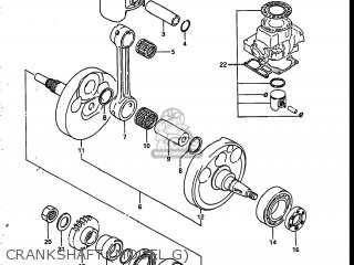 CRANKSHAFT (MODEL G) - RM250 1987 (H) USA (E03)