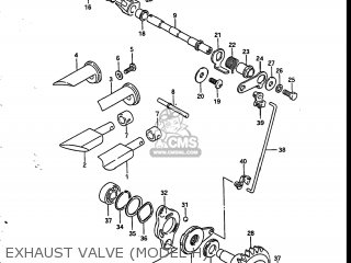 EXHAUST VALVE (MODEL H) - RM250 1987 (H) USA (E03)