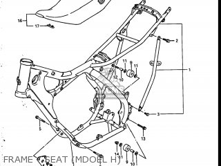 FRAME - SEAT (MDOEL H) - RM250 1987 (H) USA (E03)