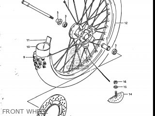FRONT WHEEL - RM250 1987 (H) USA (E03)