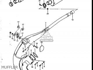 MUFFLER - RM250 1987 (H) USA (E03)