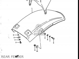 REAR FENDER - RM250 1987 (H) USA (E03)