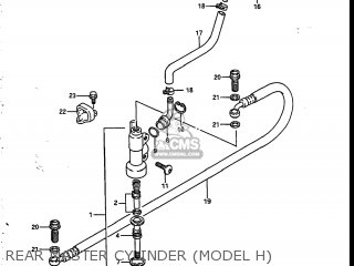 REAR MASTER CYLINDER (MODEL H) - RM250 1987 (H) USA (E03)
