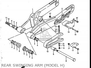 REAR SWINGING ARM (MODEL H) - RM250 1987 (H) USA (E03)
