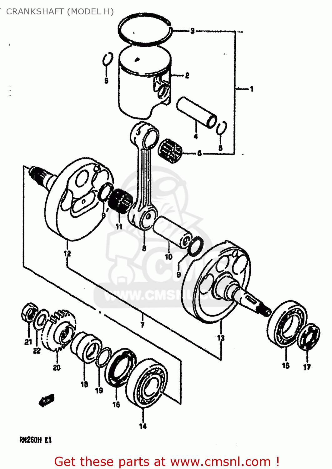 CRANKSHAFT (MODEL H) RM250 1987 (H)