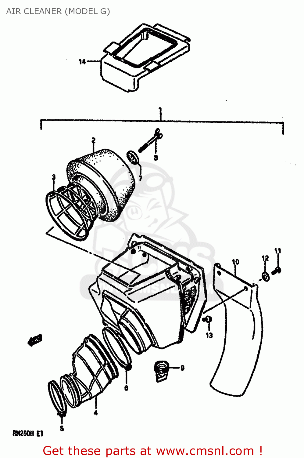 AIR CLEANER (MODEL G) RM250 1987 (H)