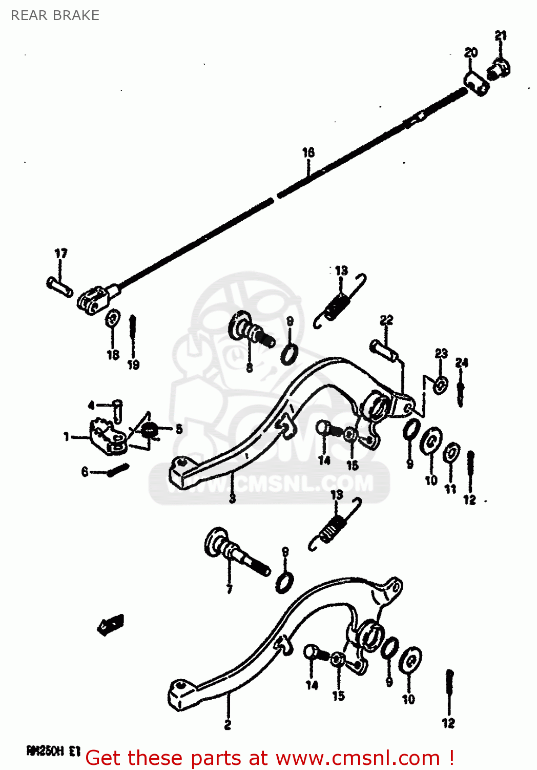 REAR BRAKE RM250 1987 (H)