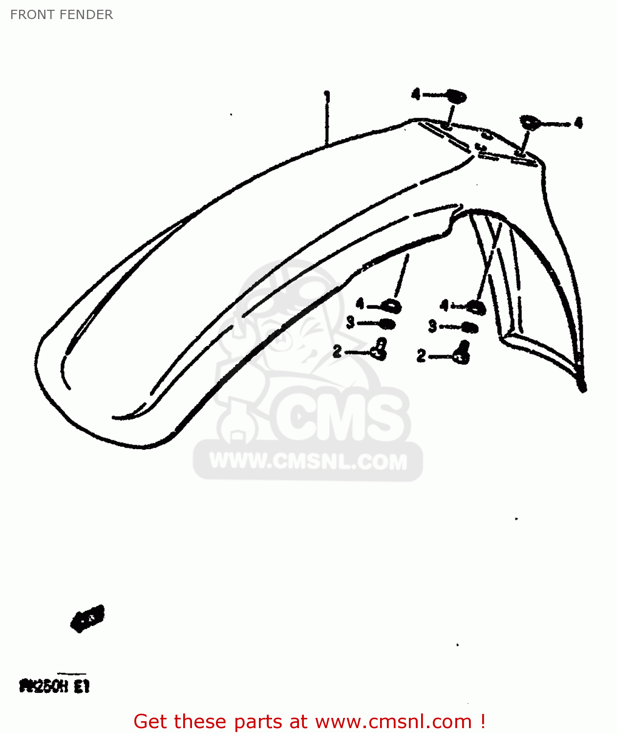 FRONT FENDER RM250 1987 (H)