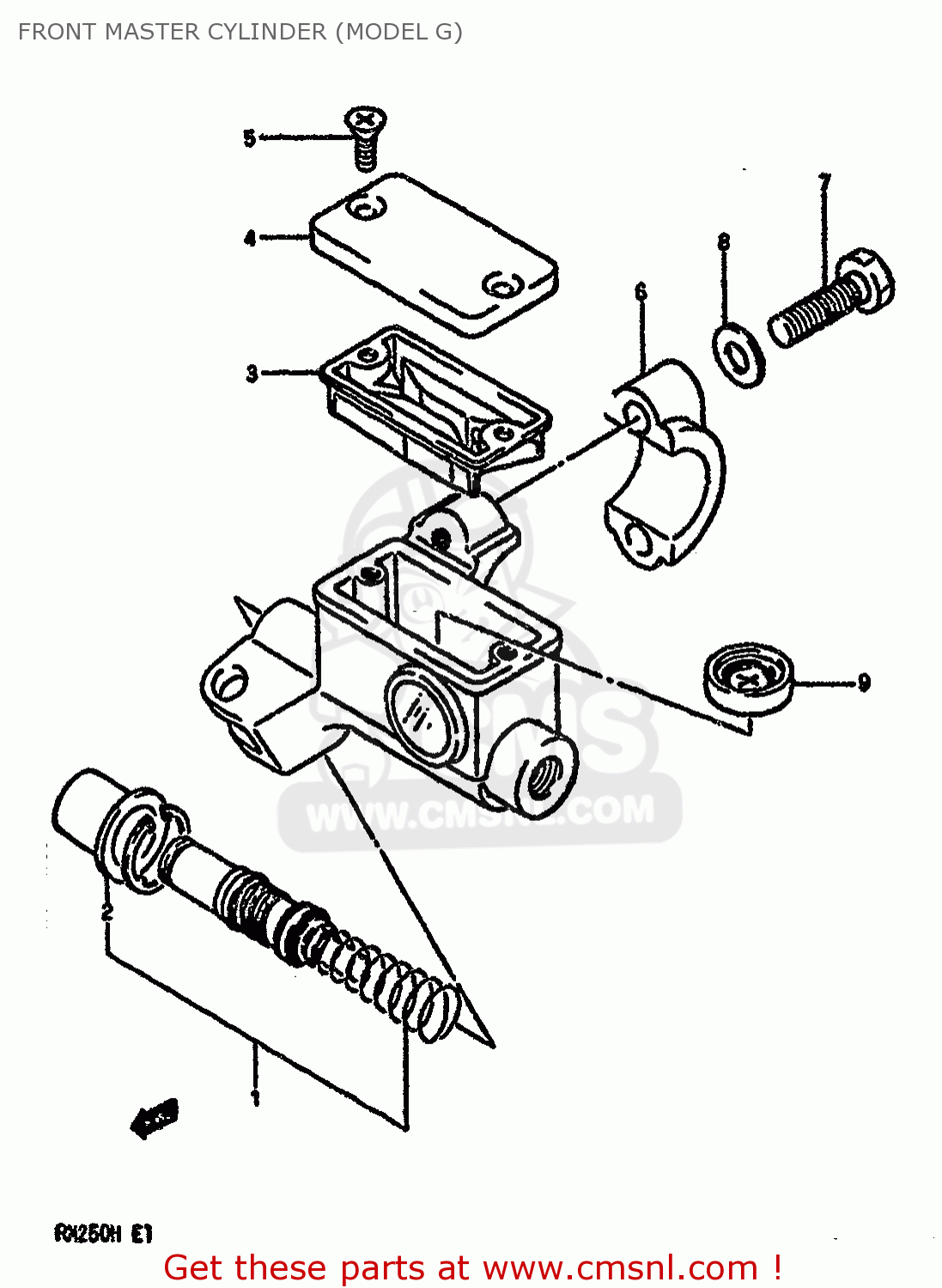 FRONT MASTER CYLINDER (MODEL G) RM250 1987 (H)