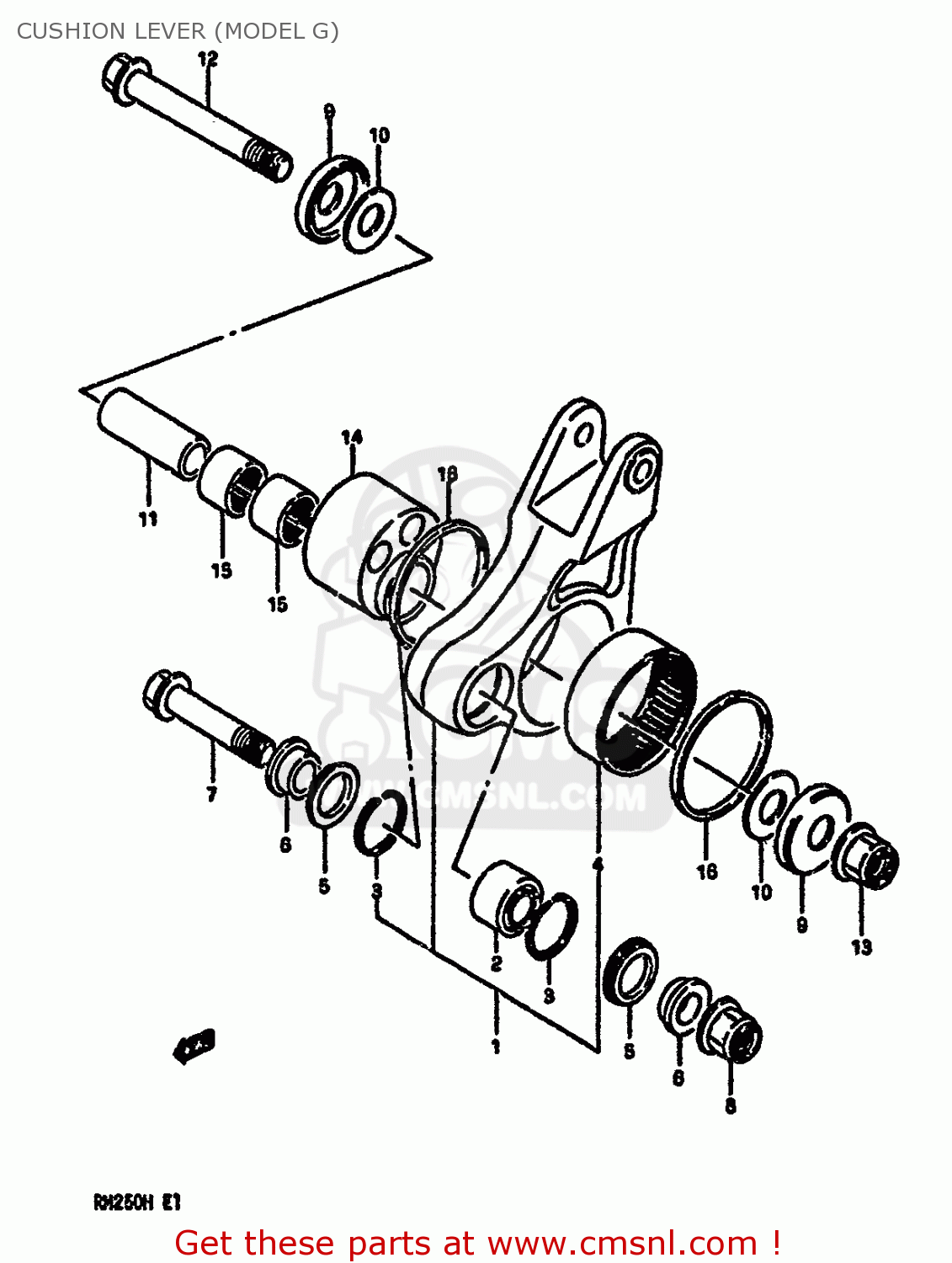 CUSHION LEVER (MODEL G) RM250 1987 (H)