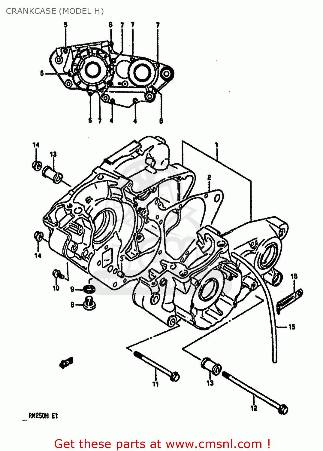 CRANKCASE (MODEL H) RM250 1987 (H)