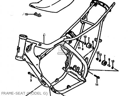FRAME-SEAT (MODEL G) - RM250 1987 (H)