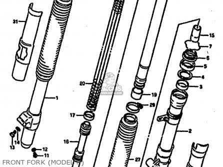FRONT FORK (MODEL H) - RM250 1987 (H)