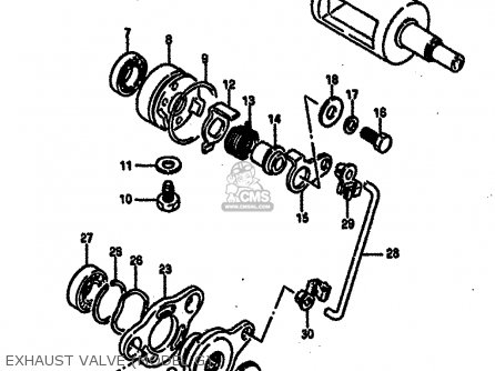 EXHAUST VALVE (MODEL G) - RM250 1987 (H)