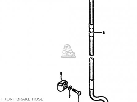FRONT BRAKE HOSE - RM250 1987 (H)