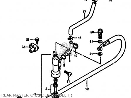 REAR MASTER CYLINDER (MODEL H) - RM250 1987 (H)