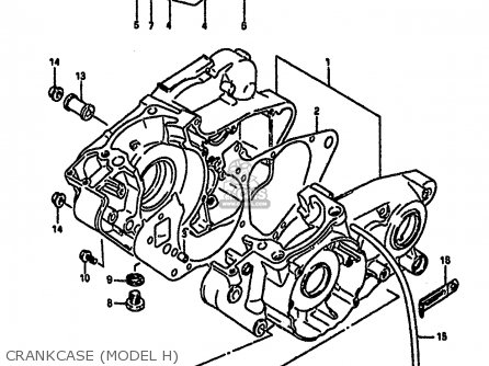 CRANKCASE (MODEL H) - RM250 1987 (H)