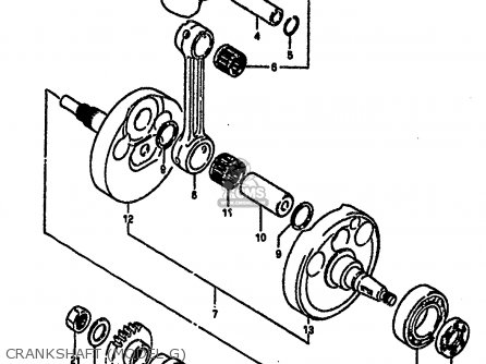 CRANKSHAFT (MODEL G) - RM250 1987 (H)