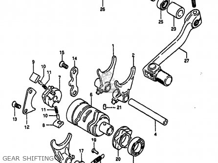 GEAR SHIFTING - RM250 1988 (J) UNITED KINGDOM FRANCE AUSTRALIA (E02 E04 E24)