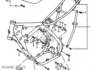 FRAME-SEAT - RM250 1988 (J) UNITED KINGDOM FRANCE AUSTRALIA (E02 E04 E24)