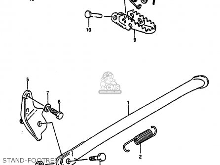 STAND-FOOTREST - RM250 1988 (J) UNITED KINGDOM FRANCE AUSTRALIA (E02 E04 E24)