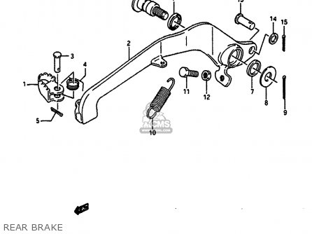 REAR BRAKE - RM250 1988 (J) UNITED KINGDOM FRANCE AUSTRALIA (E02 E04 E24)