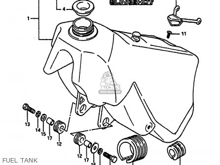 FUEL TANK - RM250 1988 (J) UNITED KINGDOM FRANCE AUSTRALIA (E02 E04 E24)