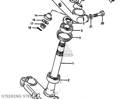 STEERING STEM - RM250 1988 (J) UNITED KINGDOM FRANCE AUSTRALIA (E02 E04 E24)