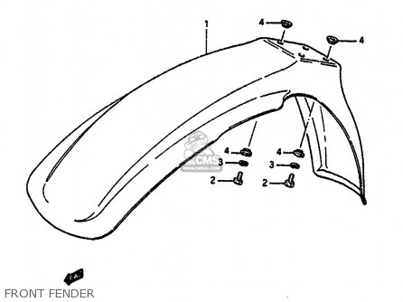 FRONT FENDER - RM250 1988 (J) UNITED KINGDOM FRANCE AUSTRALIA (E02 E04 E24)