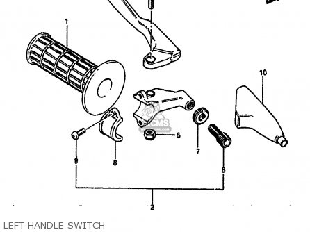 LEFT HANDLE SWITCH - RM250 1988 (J) UNITED KINGDOM FRANCE AUSTRALIA (E02 E04 E24)