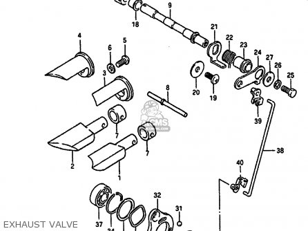 EXHAUST VALVE - RM250 1988 (J) UNITED KINGDOM FRANCE AUSTRALIA (E02 E04 E24)