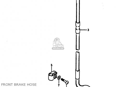 FRONT BRAKE HOSE - RM250 1988 (J) UNITED KINGDOM FRANCE AUSTRALIA (E02 E04 E24)