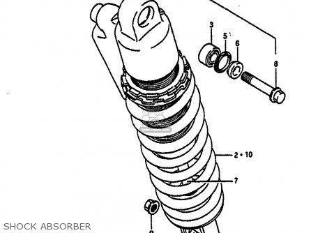 SHOCK ABSORBER - RM250 1988 (J) UNITED KINGDOM FRANCE AUSTRALIA (E02 E04 E24)